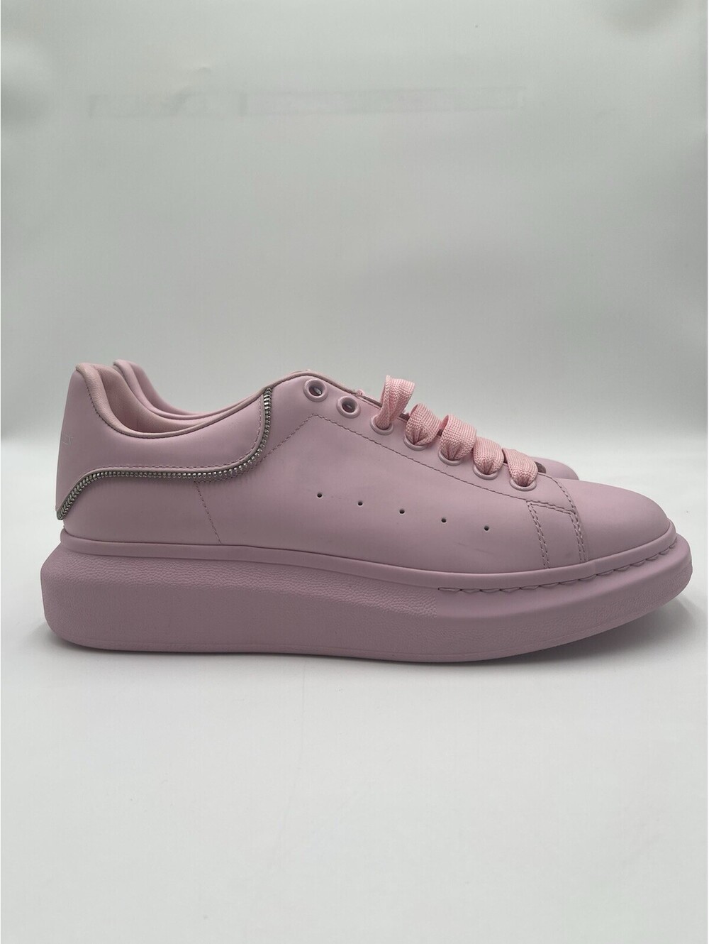 Men’s Alexander McQueen Oversized Zipper Sneaker Tooth in pink Leather Size 42